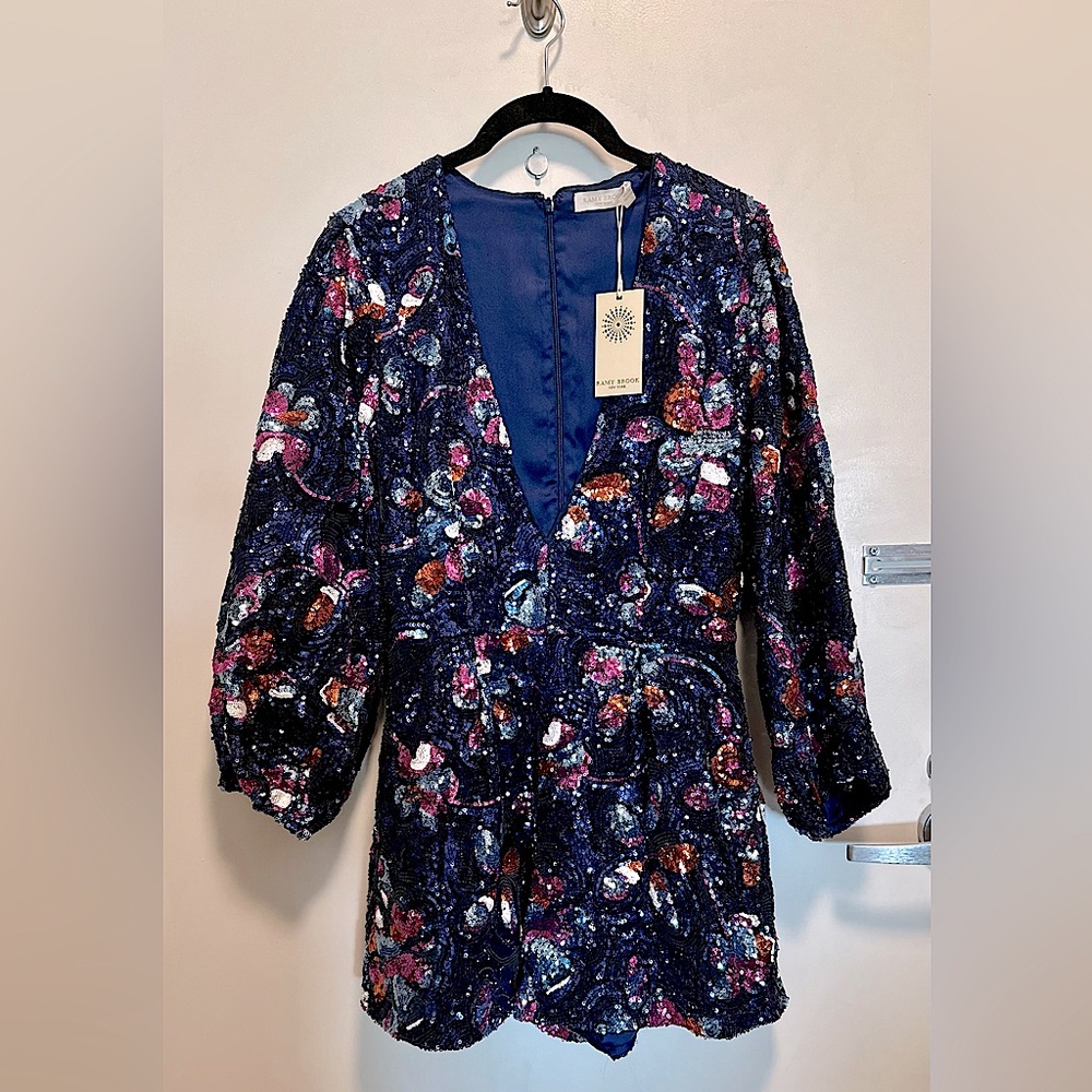 Ramy Brook size 2 Sabrina sequin romper - NWT